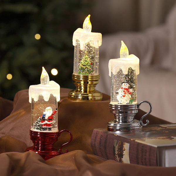 Weihnachten Flammenloses Kerzenlicht Simulation Flamme Weihnachtsmann Für Weihnachtsfeier Home Outdoor Dekoration - fotomondlampe