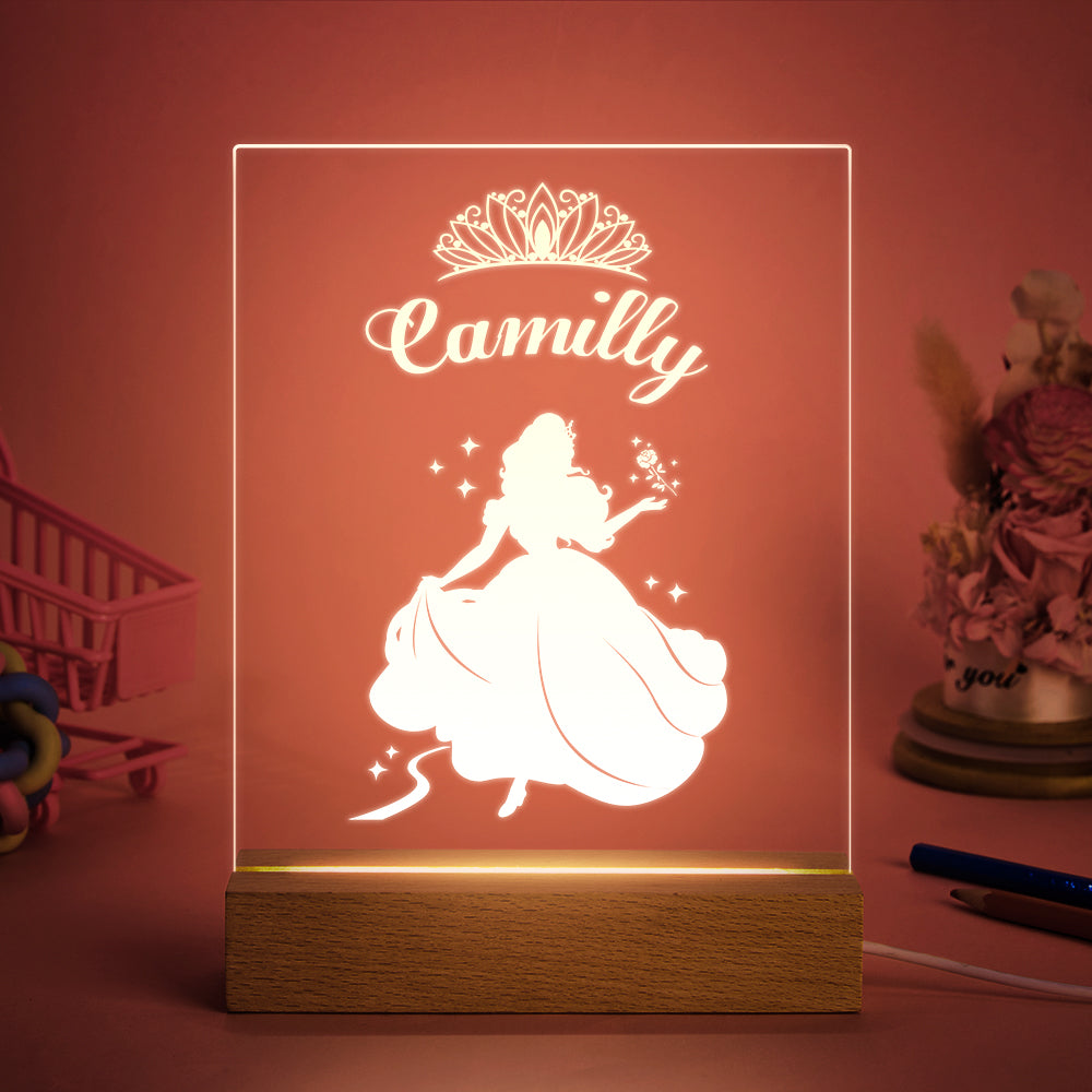 Personalisierte Prinzessin Fee Kinder Nachtlicht Kinderzimmer Lampe Custom Baby Geschenk