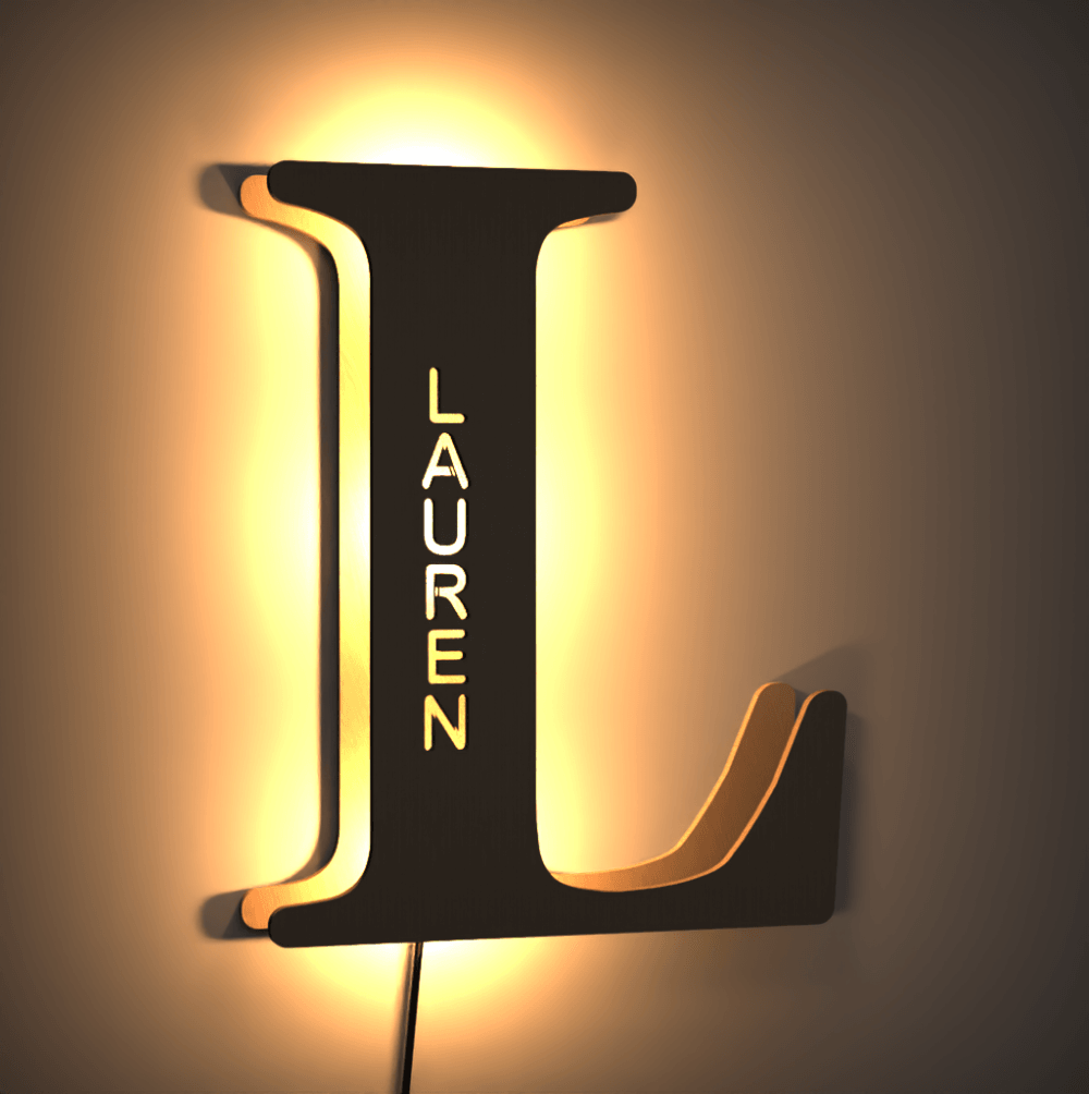 Kreatives holzernes Name-Nachtlicht-Buchstabenlampe-Valentinsgeschenk