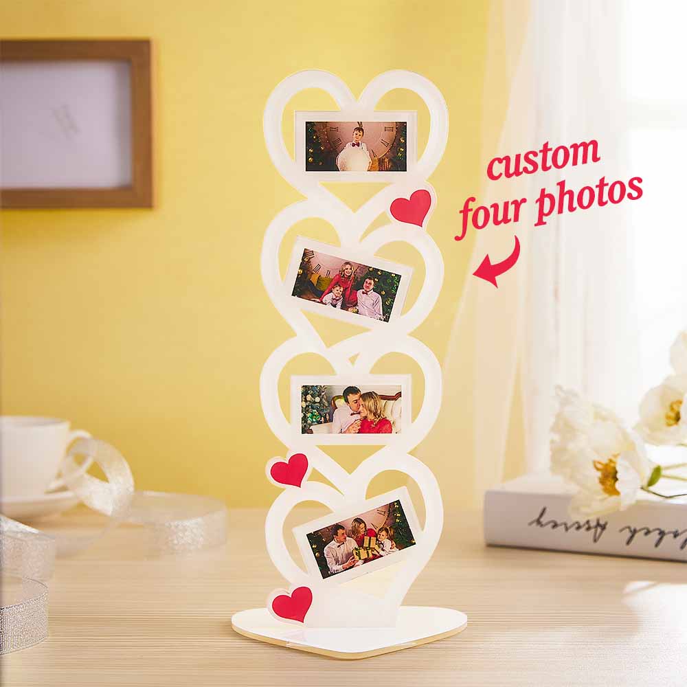 Kundenspezifischer Fotorahmen Herzförmige Acrylverzierung Desktop-dekoration Geschenk Für Sie