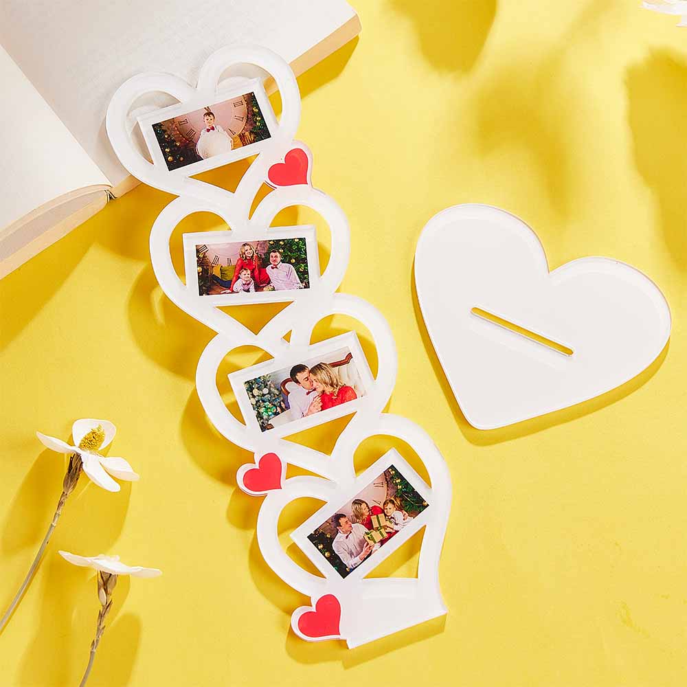 Kundenspezifischer Fotorahmen Herzförmige Acrylverzierung Desktop-dekoration Geschenk Für Sie