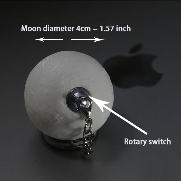 Benutzerdefinierte Foto Schlüsselbund 3D gedruckt Moon Lamp Multicolor für Sie