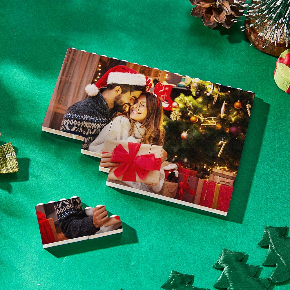 Weihnachtsgeschenke, Personalisierter Baustein, Kundenspezifischer Fotoblock, Quadratische Form