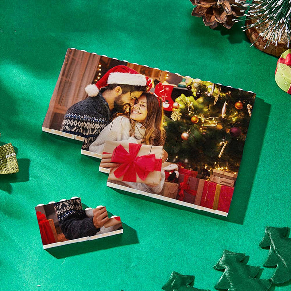Weihnachtsgeschenke, Personalisierter Baustein, Kundenspezifischer Fotoblock, Quadratische Form - fotomondlampe
