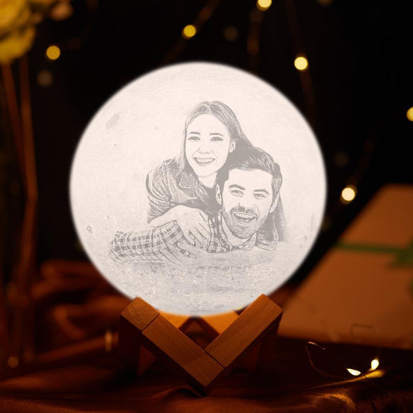 Vatertagsgeschenk Personalisierte 3D Druck Foto Gravierte Mondlampe Geschenk für Papa