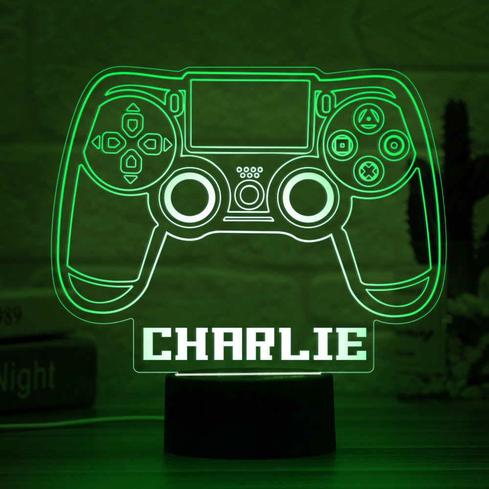 Personalisierter Gamecontroller 3d Nachtlicht Videospielliebhaber Personalisierte Lampengeschenke Für Jungen