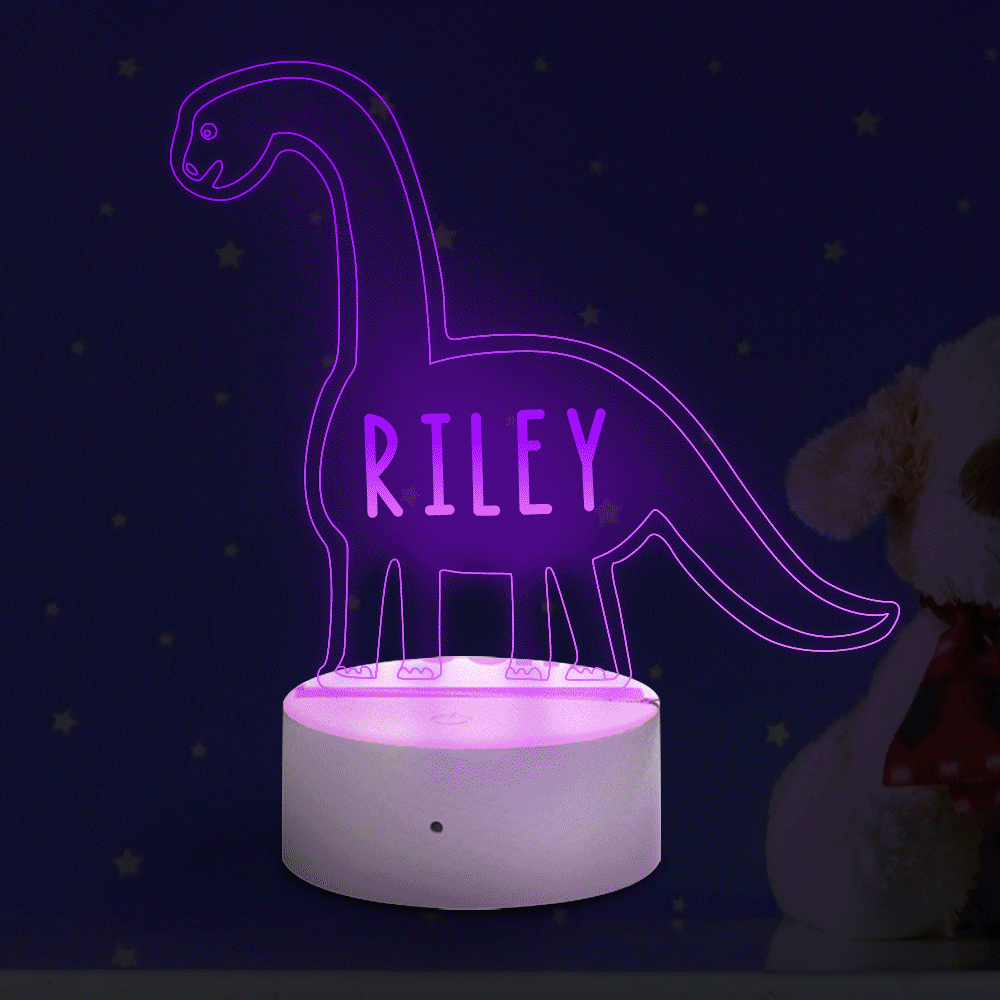 Personalisierte Dinosaurier-lampe Mit Benutzerdefiniertem Namen Tyrannosaurus Rex Nachtlicht Kinderzimmer Dekor Kindernachtlicht