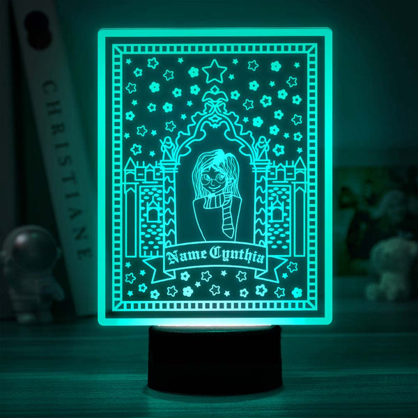 Kundenspezifisches Schokoladen-frosch-nachtlicht Personalisiertes Nachtlicht Zauberer-geschenk Zauberer Führte Nacht Lumos - fotomondlampe
