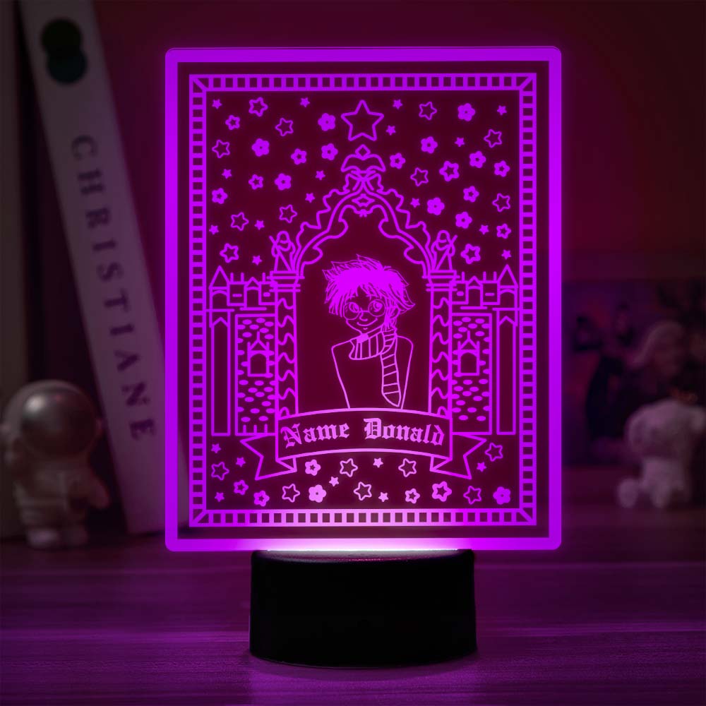 Kundenspezifisches Schokoladen-frosch-nachtlicht Personalisiertes Nachtlicht Zauberer-geschenk Zauberer Führte Nacht Lumos
