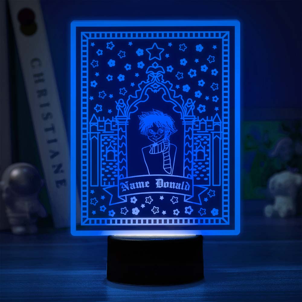 Kundenspezifisches Schokoladen-frosch-nachtlicht Personalisiertes Nachtlicht Zauberer-geschenk Zauberer Führte Nacht Lumos