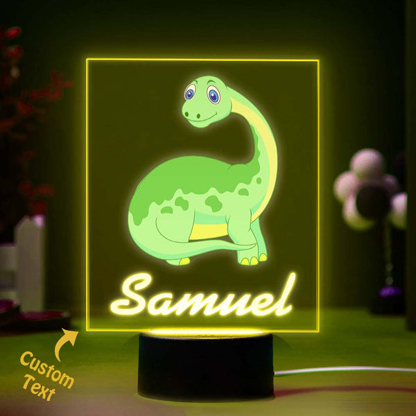 Benutzerdefinierte Dino Nachtlicht Dinosaurier Dekor Jungen Zimmer Junge Geburtstagsgeschenk - fotomondlampe