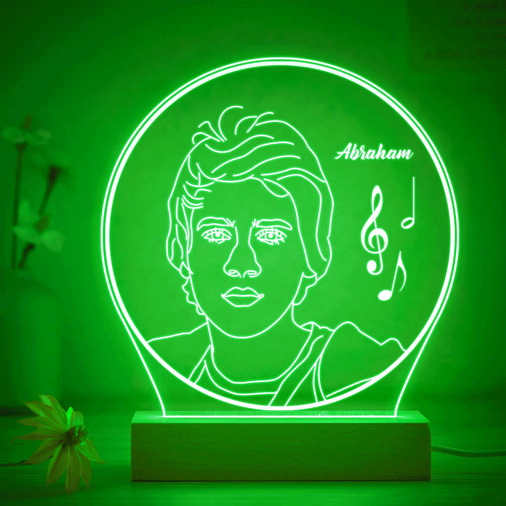 Personalisierte Musiknote Foto Nachtlicht Custom Gravierte 3d Lampe 7 Farben Acryl Nachtlicht Geburtstagsgeschenke