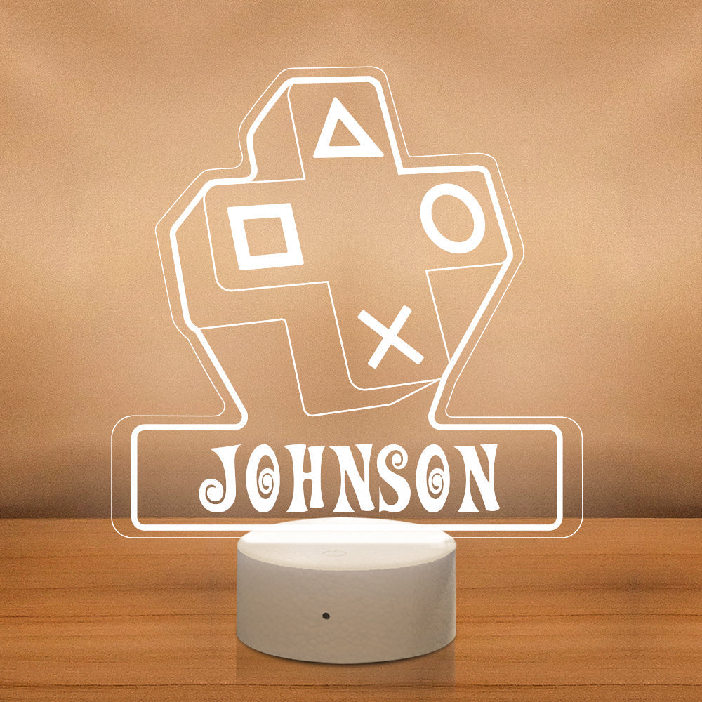 Personalisierter Gamecontroller 3d Nachtlicht Videospielliebhaber Personalisierte Lampengeschenke Für Jungen